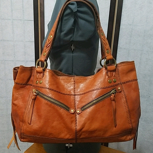 Lucky Brand Handbags - Lucky Brand brown leather satchel shoulder bag